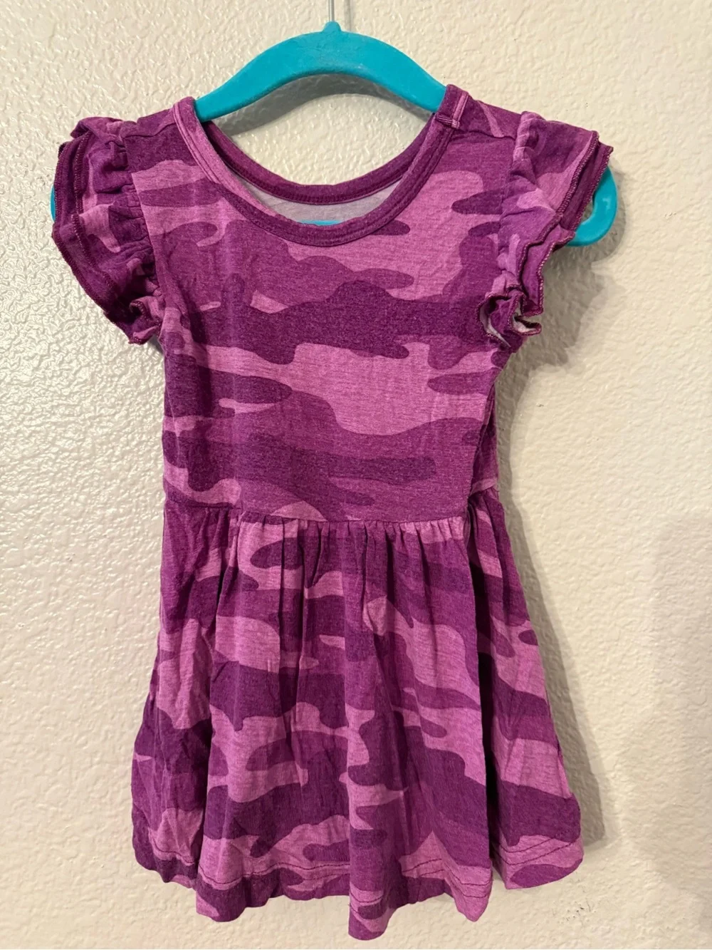 Little Sleepies Purple Camo Flutter Sleeve Dress
